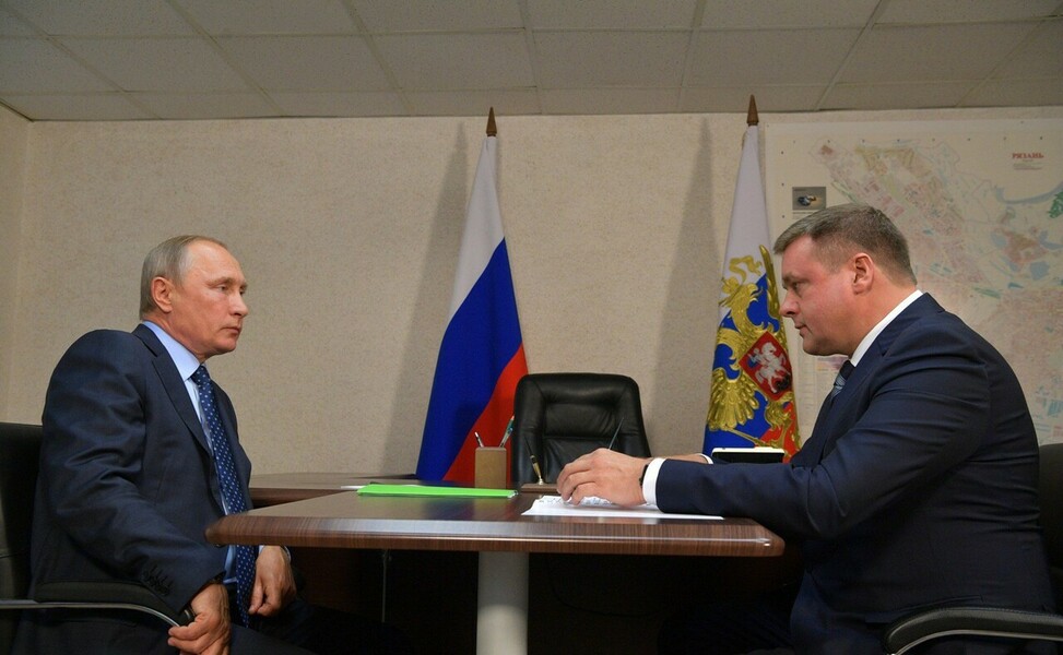 Николай Любимов на встрече с Владимиром Путиным