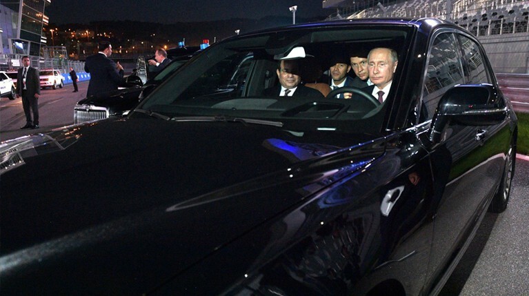 Путин и ас-Сиси прокатились на автомобиле Aurus — Daily Storm