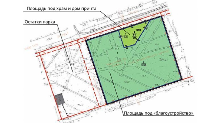 Предполагаемая схема парка