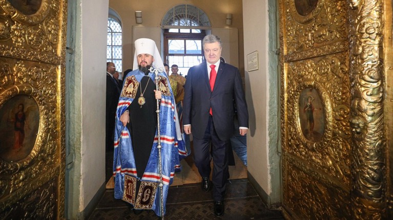 Церемонию посетил украинский лидер Петр Порошенко