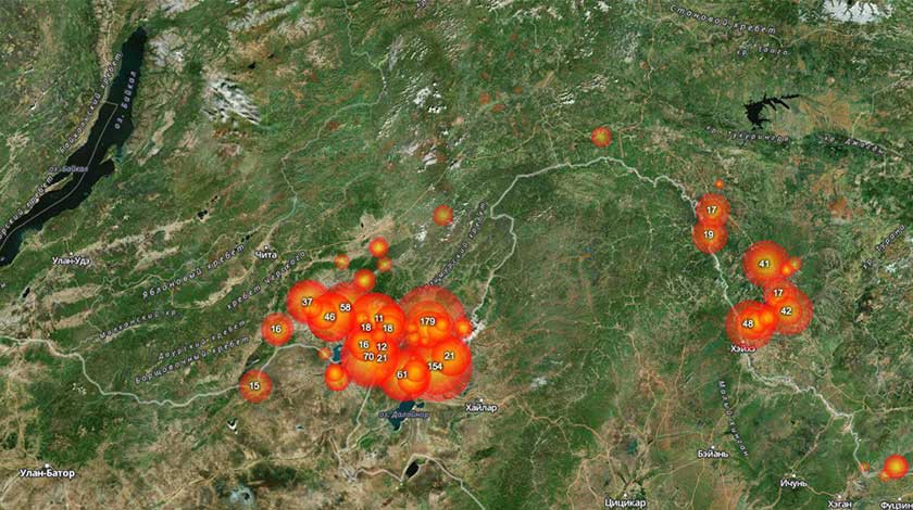 Пожары 19 апреля 2019 года в Забайкалье