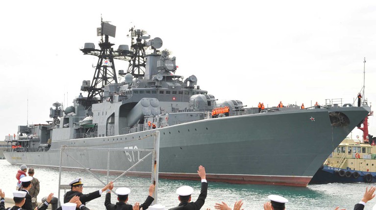 Американские военные назвали действия моряков «Адмирала Виноградова» небезопасными и непрофессиональными БПК «Адмирал Виноградов»