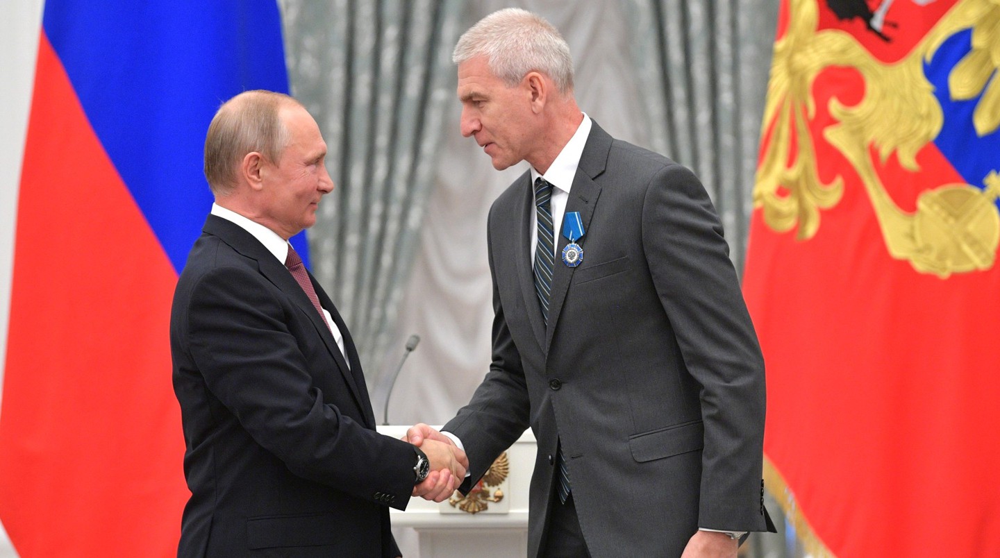 Владимир Путин и Олег Матыцин