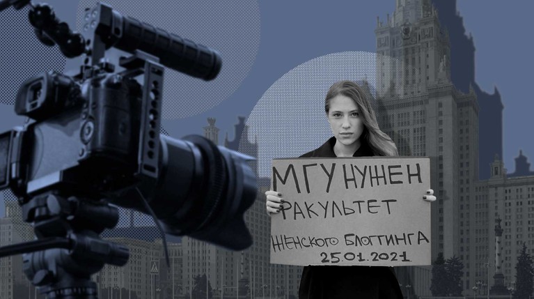 Блогер Анастасия Останина уверена, что сможет убедить ректора Виктора Садовничего в своей инициативе Коллаж: © Daily Storm