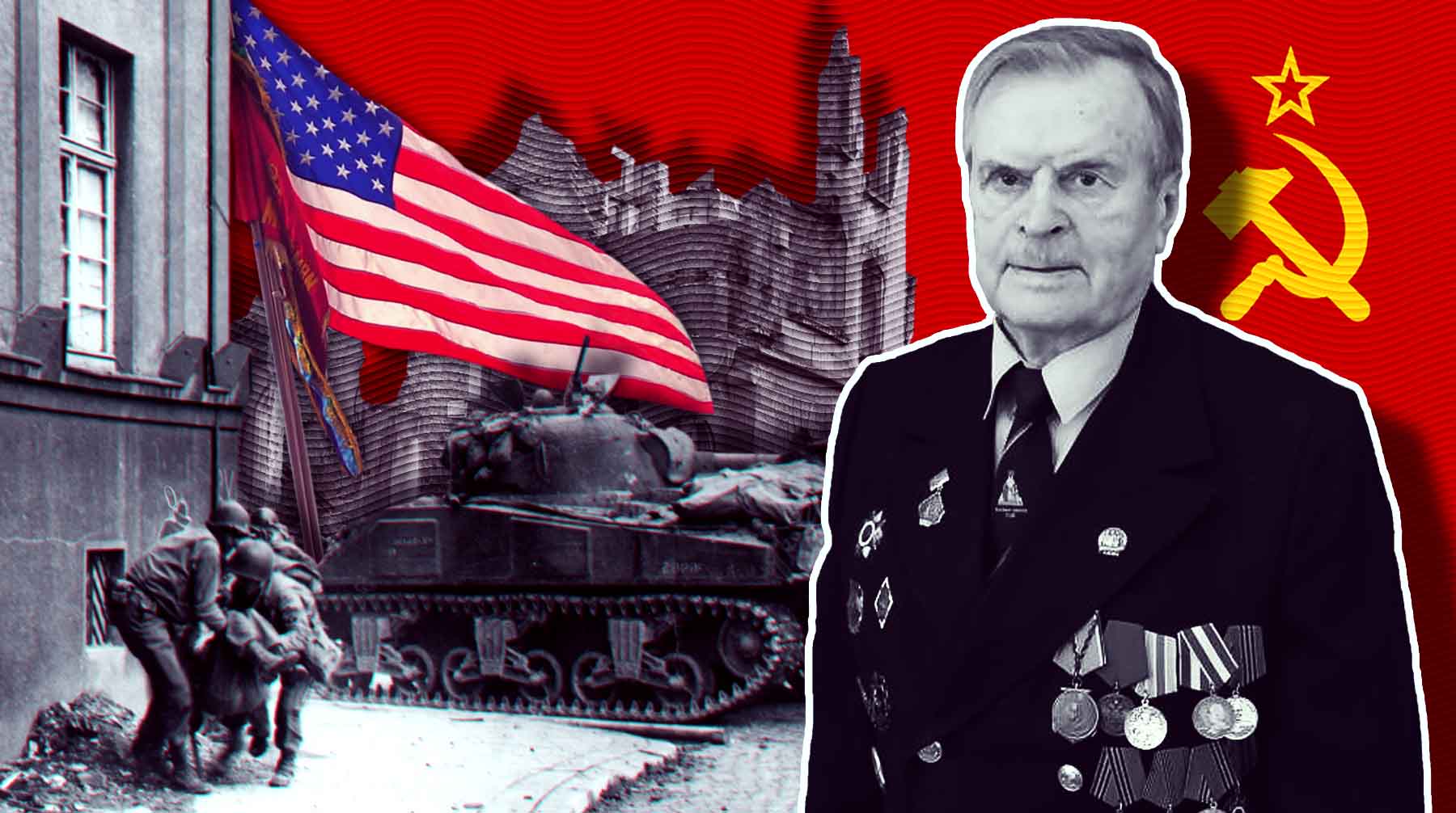 93-летний ветеран вспомнил, как американцы и британцы спасали русских от зверствующих фашистов Коллаж: Daily Storm
