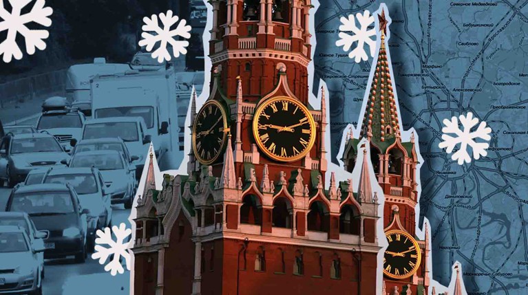 Максимальная загруженность дорог сохранялась дольше часа, задержано или отменено более 50 авиарейсов Коллаж: Daily Storm