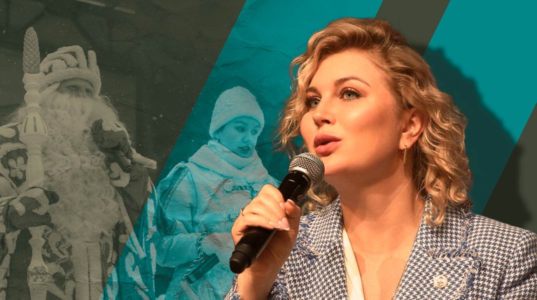 Женскую одежду он использовал в качестве реквизита на новогоднем утреннике по подобию Волка из «Ну, погоди!» Коллаж: Daily Storm