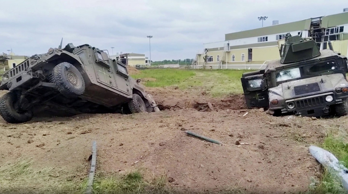 Поврежденная техника на месте ликвидации украинской ДРГ в Белгородской области