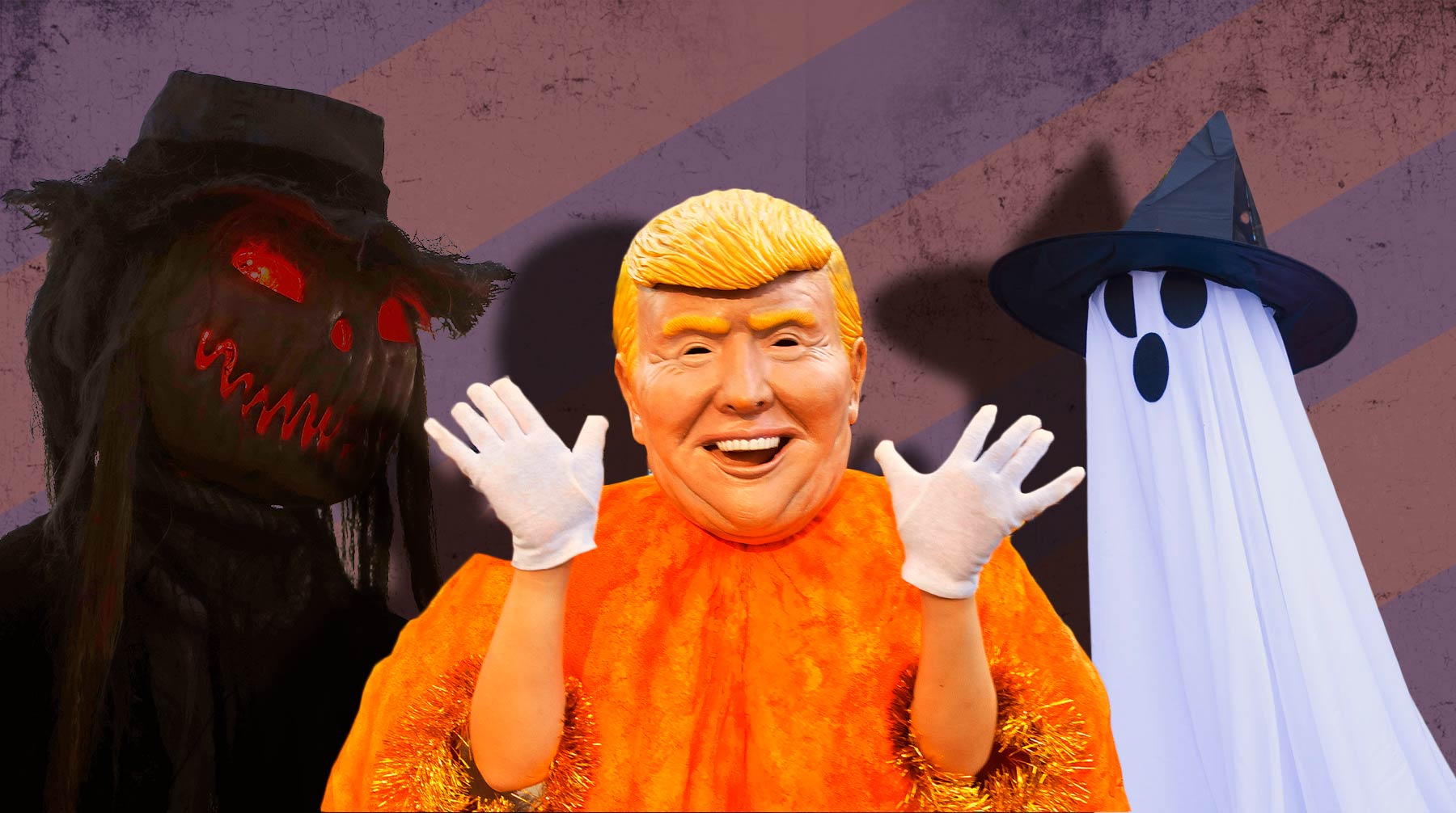 Make Halloween great again! Трамп с простреленным ухом, Ким Чен Ын с ракетой и другие политические костюмы на Хэллоуин на маркетплейсах