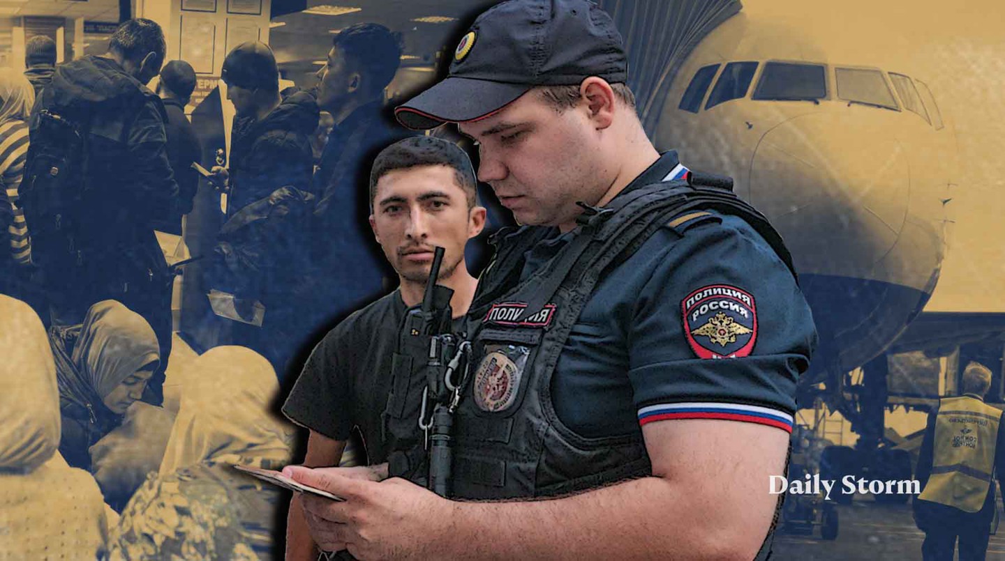Территорию РФ покинули 88 тысяч мигрантов Коллаж: Daily Storm