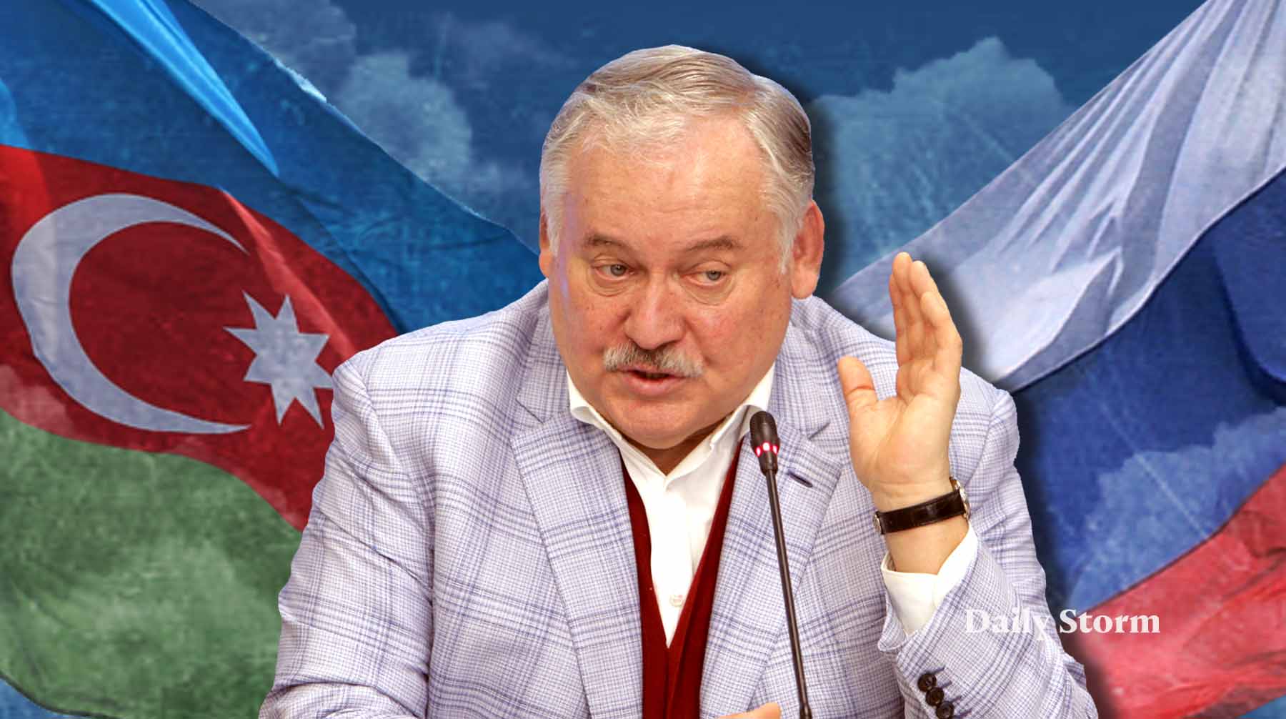 Депутат Константин Затулин считает, что недовольство обысками у диаспоры в Екатеринбурге — повод для Баку поругаться с Москвой Коллаж: Daily Storm
