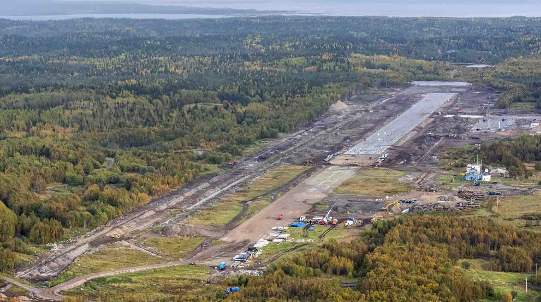 Аэропорт Соловки с высоты птичьего полёта
