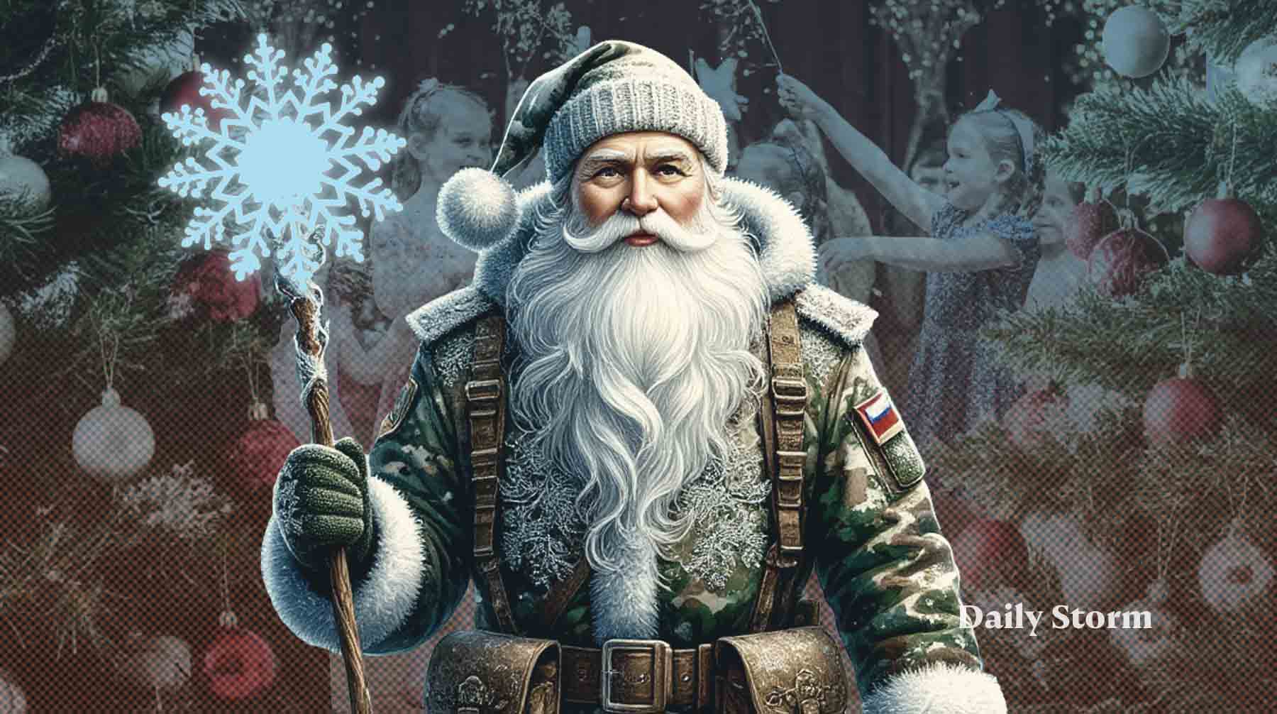 Программа включает конкурсы с военным реквизитом и Снегурочку в камуфляжной форме Коллаж: Daily Storm