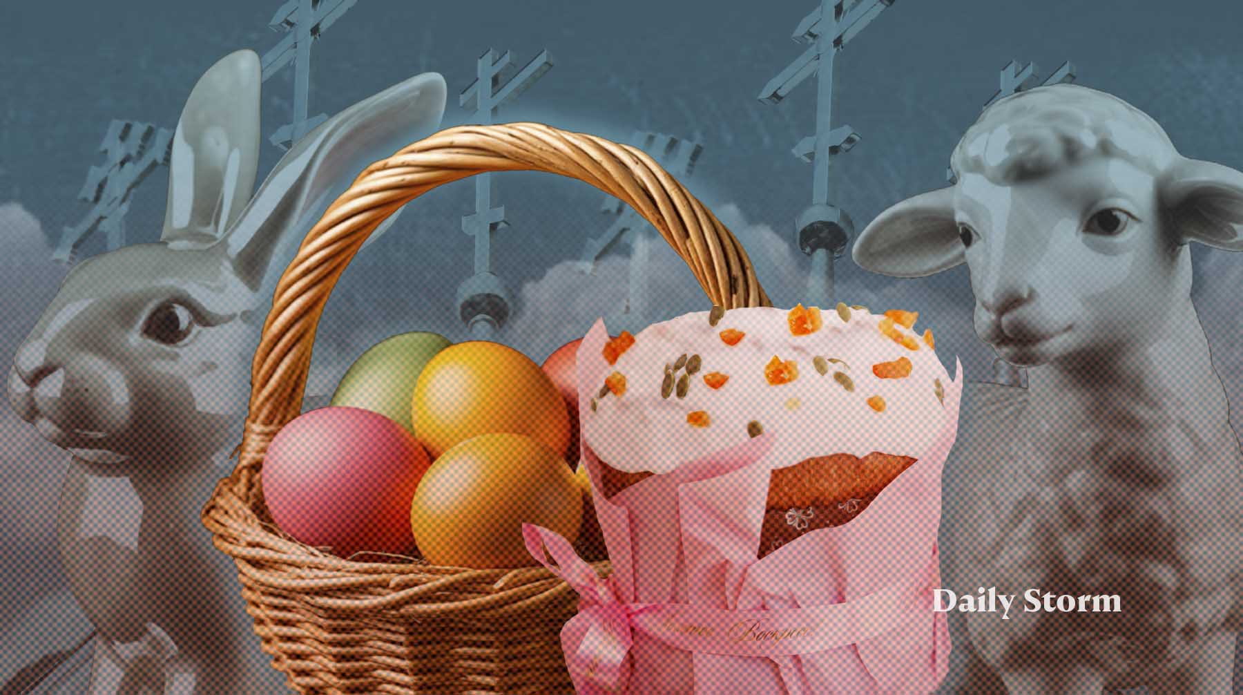 В РПЦ рассказали, как относятся к западным традициям празднования Пасхи среди православных Коллаж: Daily Storm