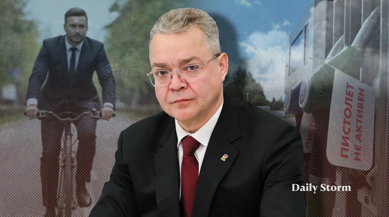 Губернатор сообщил, что бак его личного авто пуст, а подчиненные добираются в администрацию своим ходом или на велосипеде Коллаж: Daily Storm