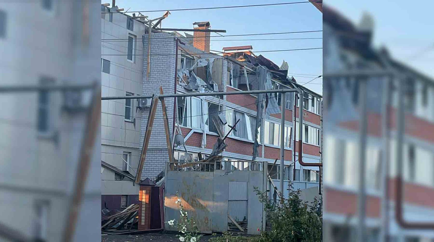 Город Суджа после обстрелов